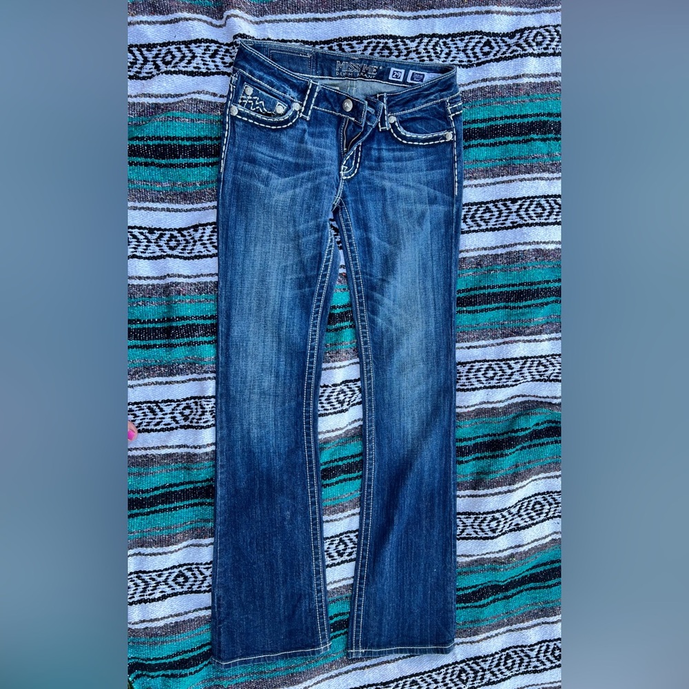 Miss me Irene boot cut jeans, size 28, dark wash